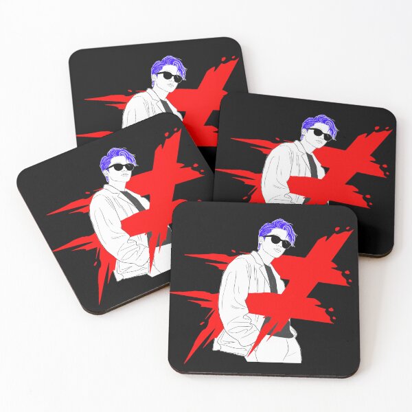 Item preview, Cool Guy with Blue Hair and White Suit Digital Art designed and sold by Pikamuu.