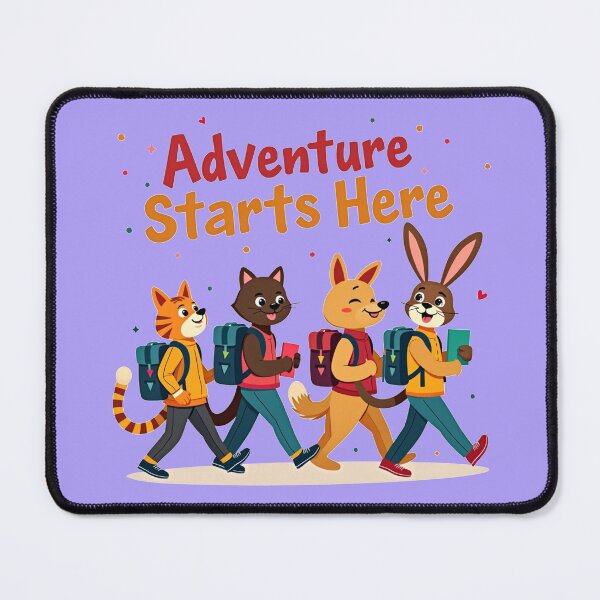 Item preview, Cute Animal Friends Back to School Adventure Art designed and sold by MyWittyThings.