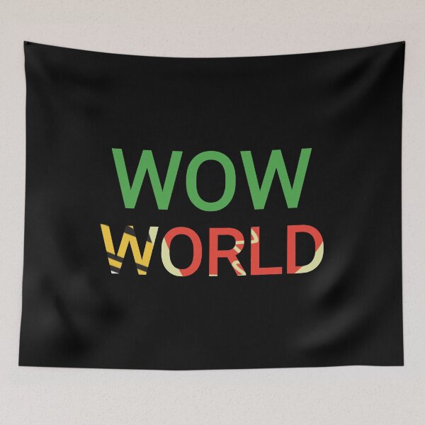Item preview, wow world text colorful texts designed and sold by vibeno1.