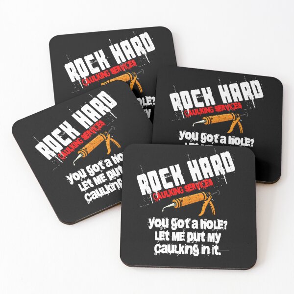 Item preview, Rock Hard Caulking Services Funny Handyman Double Meaning Joke Design designed and sold by ArcaneArtistry.