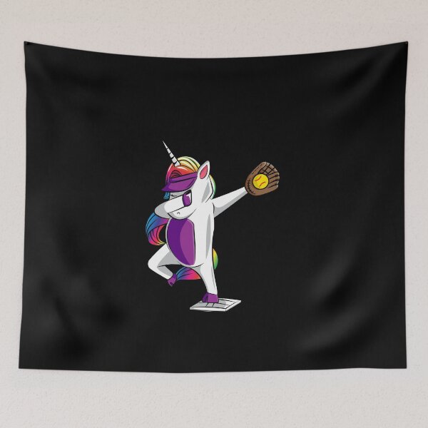 Item preview, Dabbing Unicorn Softball Girls Softball Dab Softball Gift Cute Softball Unicorn Softball Life designed and sold by Rhynowear.