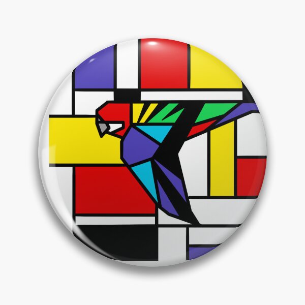 Item preview, Mondrian Eastern Rosella designed and sold by CCArtPrints.