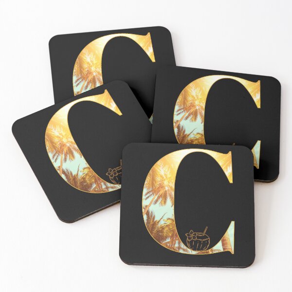 Item preview, Letter C represents coconut trees designed and sold by Lilivibesunset.