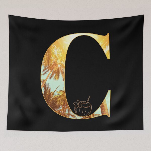 Item preview, Letter C represents coconut trees designed and sold by Lilivibesunset.