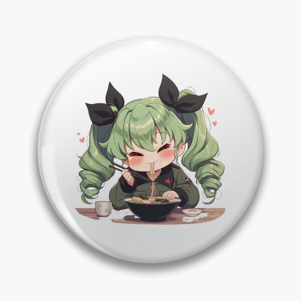 Aperçu de l'œuvre Anchovy Girls et Panzer Anime Green Twintails Ramen Feast créée et vendue par 108Recordings.