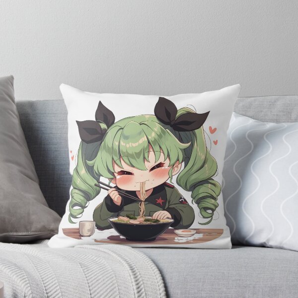 Aperçu de l'œuvre Anchovy Girls et Panzer Anime Green Twintails Ramen Feast créée et vendue par 108Recordings.