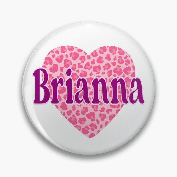 Item preview, Brianna Name Pink Leopard Heart  designed and sold by Jeallan Designs.