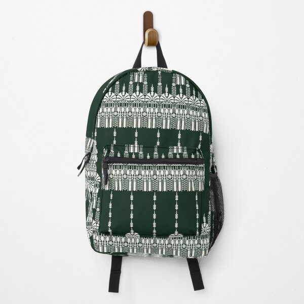Item preview, dark green and off-white ornamental pattern designed and sold by Dailyprintstyle.