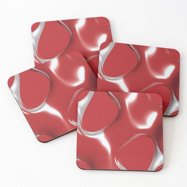 Item preview, Y2K Red Chrome Liquid Futuristic Pattern designed and sold by Velvetcosmonova.