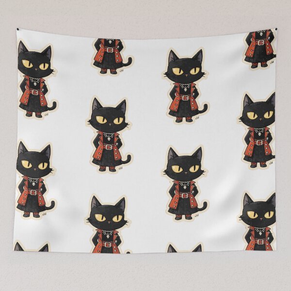 Item preview, Eerie Gothic Black Cat designed and sold by bapupa.
