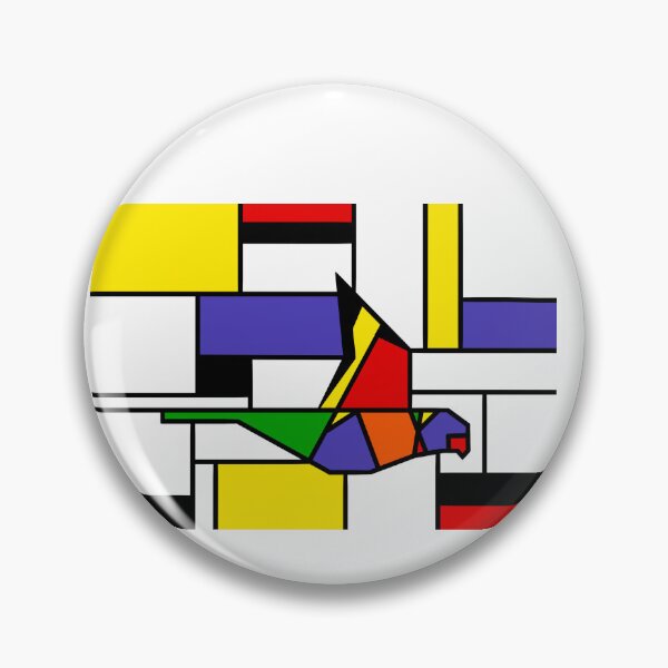 Item preview, Mondrian Rainbow Lorikeet  designed and sold by CCArtPrints.