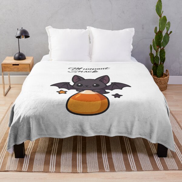 Item preview, Cute Bat with Candy Corn – Kawaii Halloween Illustration designed and sold by Apple-Design369.
