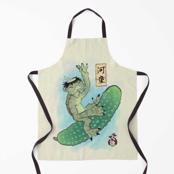 Item preview, Kappa riding a cucumber designed and sold by FuegoFatuoArt.