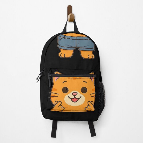 Item preview, Cute Chubby Orange Cat in Jeans – Kawaii Cartoon Illustration designed and sold by E-SarnEdge.