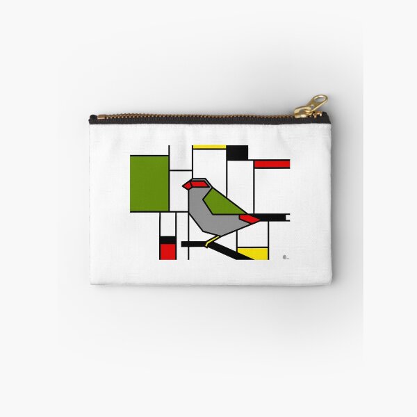 Item preview, Mondrian Red-browed Finch designed and sold by CCArtPrints.