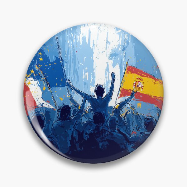 Item preview, Crowds celebrating with European flags designed and sold by Bab00n-.