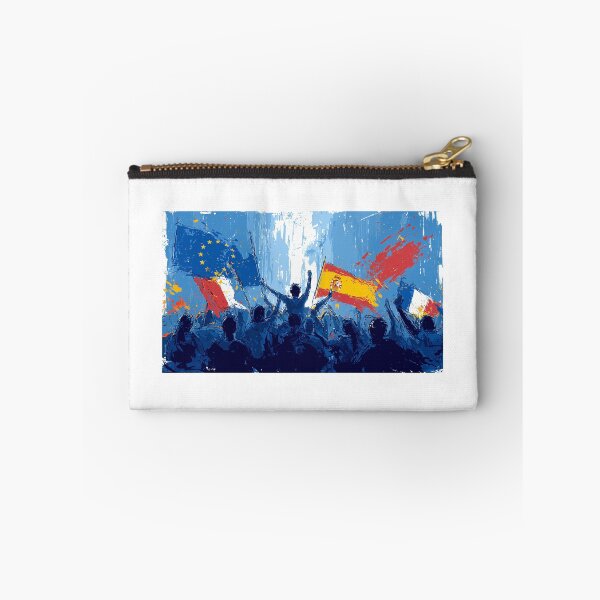 Item preview, Crowds celebrating with European flags designed and sold by Bab00n-.