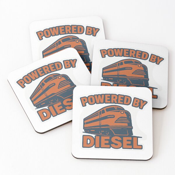 Item preview, Powered by Diesel – Retro Orange Train Design designed and sold by Harprints.Studio.
