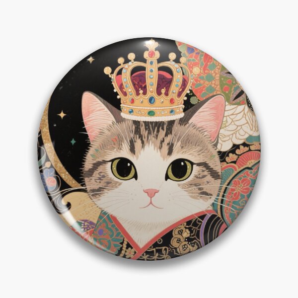Item preview, Majestic Crowned Cat Art designed and sold by MerryWonderLand.