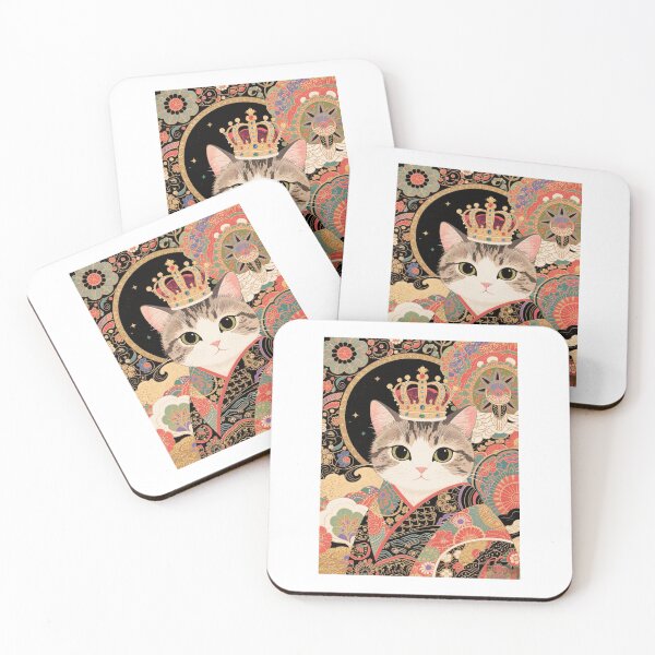 Item preview, Majestic Crowned Cat Art designed and sold by MerryWonderLand.
