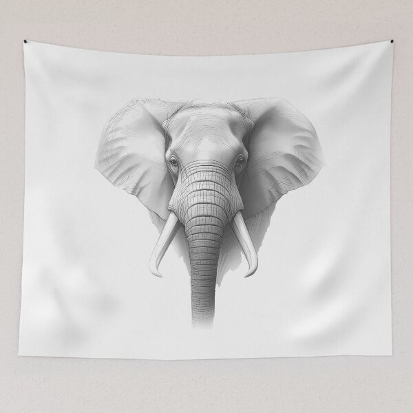 Item preview, Elephant Front View – Majesty of Nature designed and sold by RAKO13.