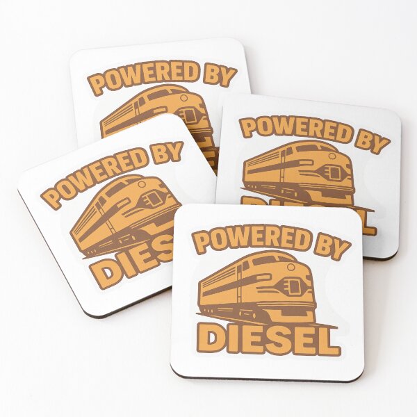 Item preview, Powered by Diesel – Vintage Yellow Train Design designed and sold by Harprints.Studio.