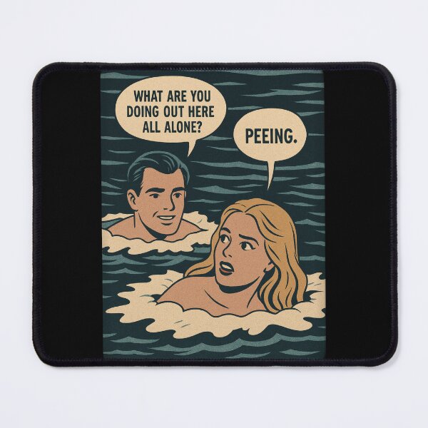 Item preview, Couple bathing, funny vintage comic design designed and sold by Planet Utoppia.