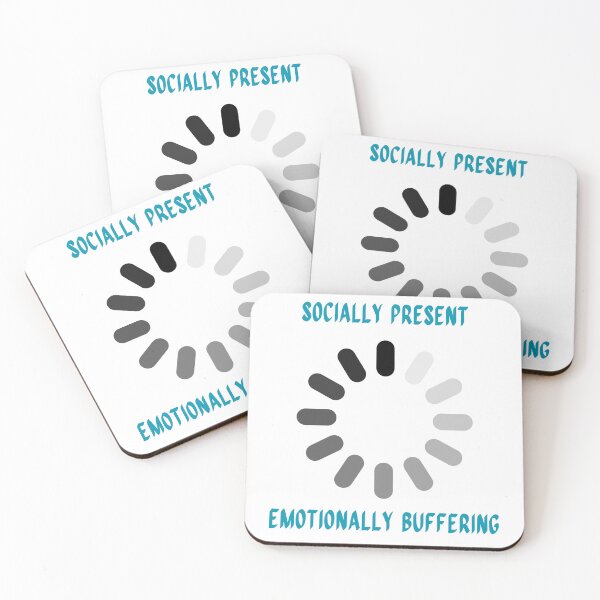 Item preview, Socially Present, Emotionally Buffering – Funny Introvert Quote designed and sold by PluralAF.