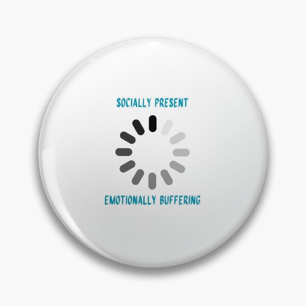 Item preview, Socially Present, Emotionally Buffering – Funny Introvert Quote designed and sold by PluralAF.