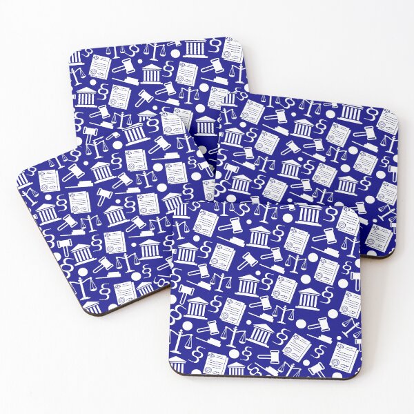 Item preview, bold blue white Lawyer Pattern Design Attorney Justice Law Symbols Legal Professional Gifts designed and sold by DesignYourWaystore.