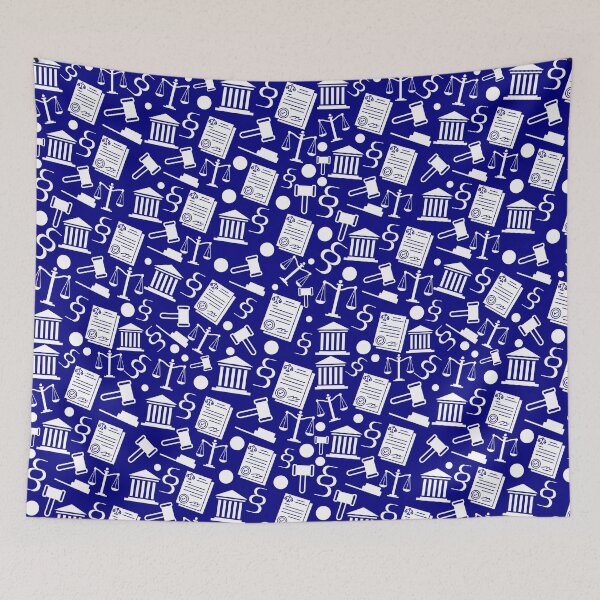 Item preview, bold blue white Lawyer Pattern Design Attorney Justice Law Symbols Legal Professional Gifts designed and sold by DesignYourWaystore.