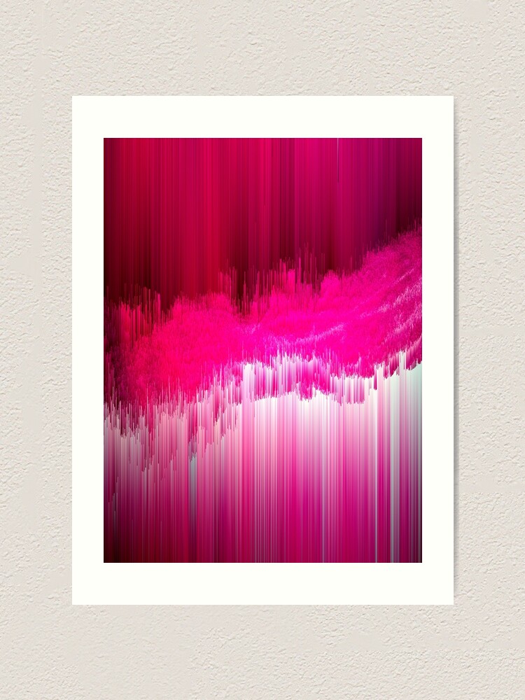Alternate view of Frisson - Abstract Pixel Art Art Print
