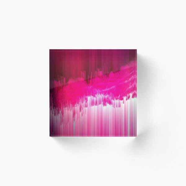 Frisson - Abstract Pixel Art Acrylic Block