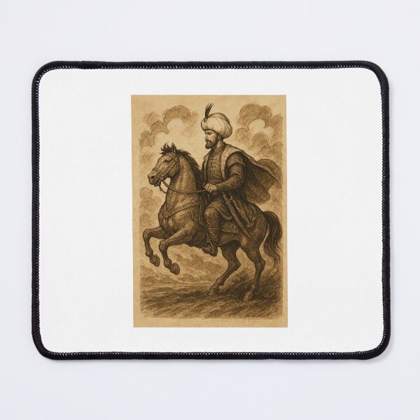 Item preview, Epic Ottoman Sultan on Horseback – Historical Warrior Art designed and sold by UVGMODA.