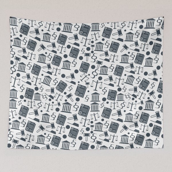 Item preview, charcoal grey white Lawyer Pattern Design Attorney Justice Law Symbols Legal Professional Gifts designed and sold by DesignYourWaystore.