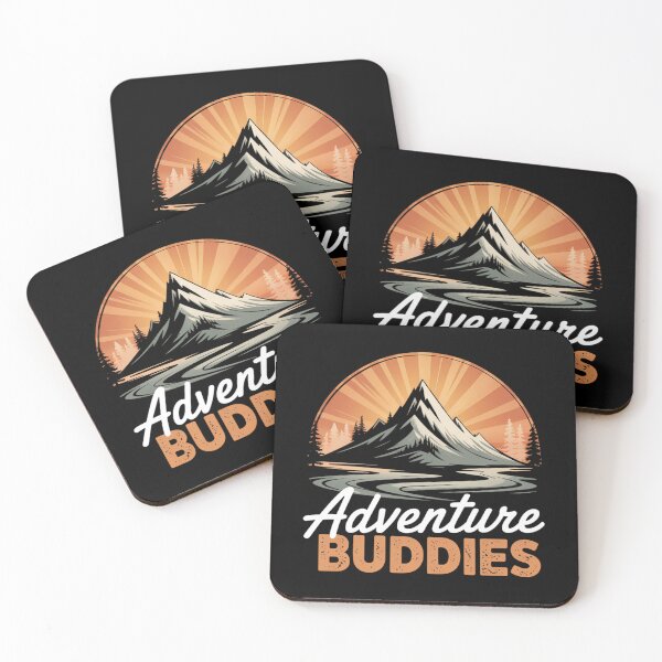 Item preview, Adventure Buddies Couples Funny Hiking Adventure Mountains designed and sold by Sunset4Bones.
