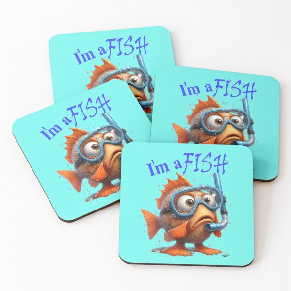 Item preview, Funny cartoon fish, whimiscal fantasy designed and sold by LoneAngel.