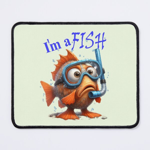 Item preview, Funny cartoon fish, whimiscal fantasy designed and sold by LoneAngel.