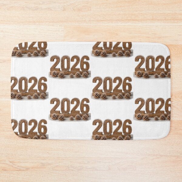 Item preview, New year wooden numbers with pine cones on snow, isolated png transparent, AI Generated designed and sold by dvoevnore.
