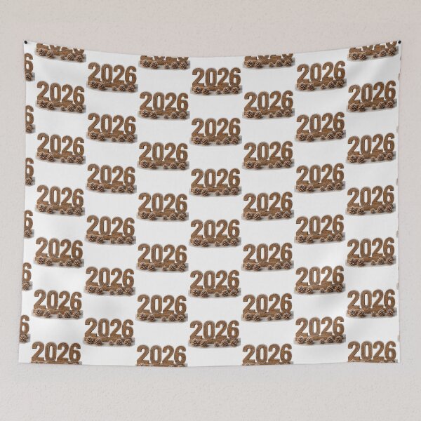 Item preview, New year wooden numbers with pine cones on snow, isolated png transparent, AI Generated designed and sold by dvoevnore.