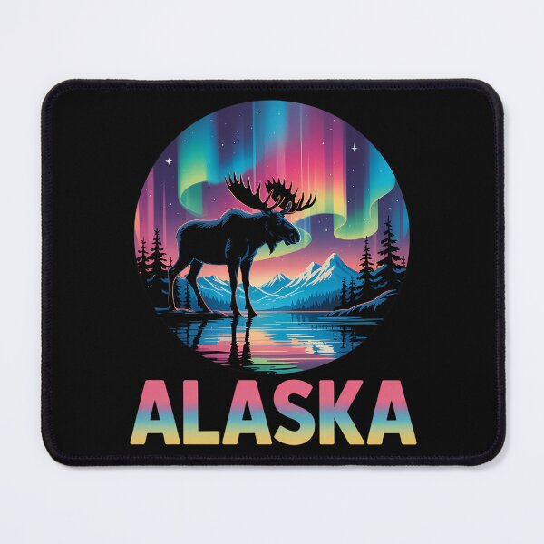 Item preview, Alaska Northern Lights Aurora Viewing Alaska Vacation Moose designed and sold by Sunset4Bones.