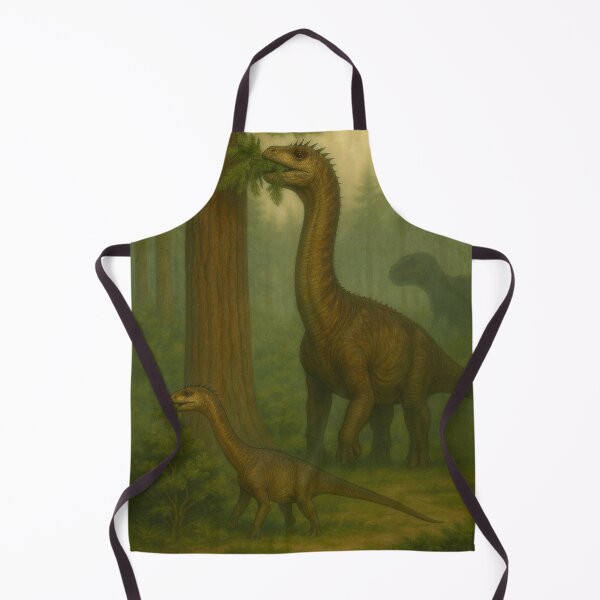Item preview, Camarasaurus and Juvenile in Prehistoric Forest - Detailed Paleoart designed and sold by CornerstonePics.