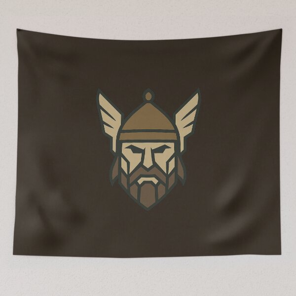 Item preview, Low-Poly Geometric Gallic Warrior Head – Symmetrical Celtic Design designed and sold by Bratak.