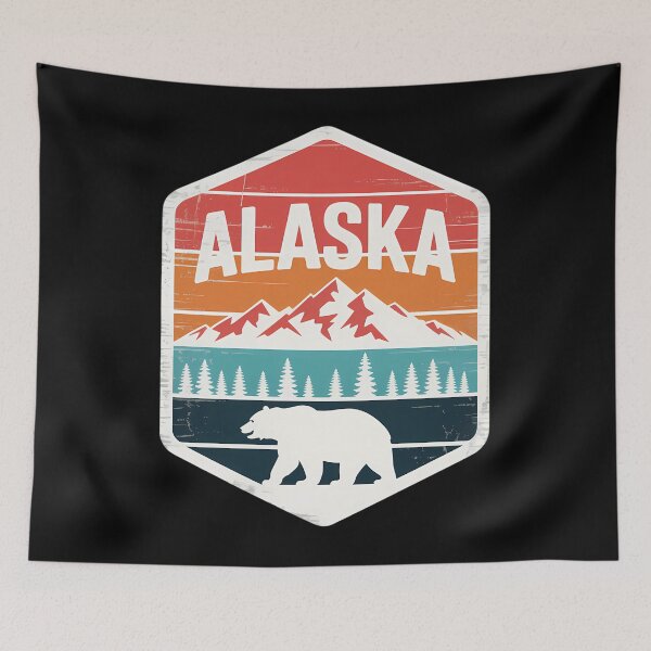 Item preview, Alaskan Glacier Mountains Landscape Bear Animal designed and sold by Sunset4Bones.