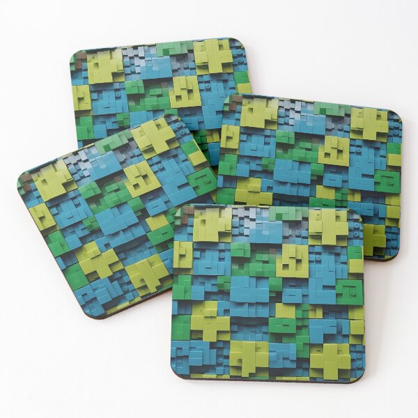 Item preview, 3D Block Squares Rectangular Tetris Like Tiles Design designed and sold by Digital-Davinci.