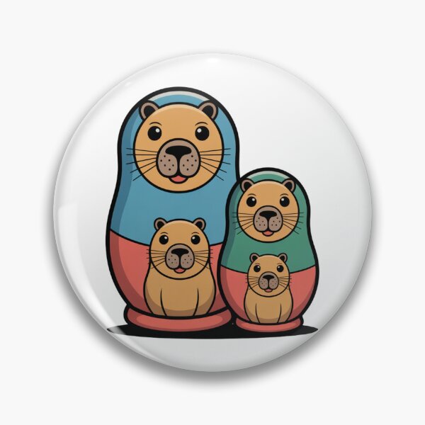 Item preview, Retro Capybara Matryoshka Babushka – Quirky Russian Nesting Doll Design designed and sold by Okada's t-shirts & accessories.