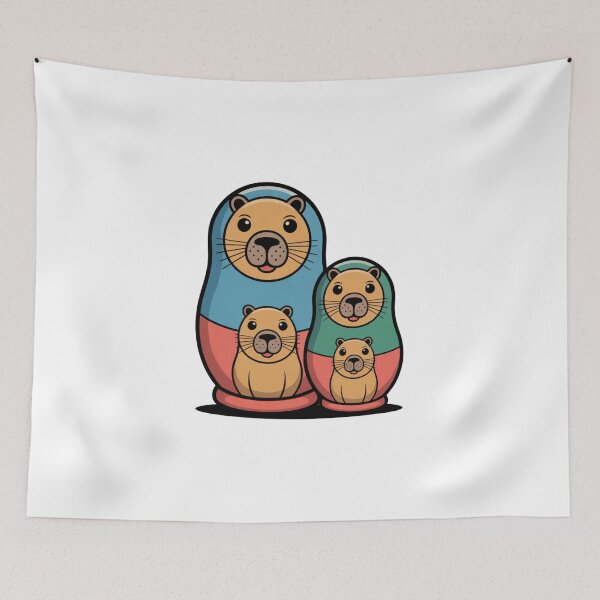 Item preview, Retro Capybara Matryoshka Babushka – Quirky Russian Nesting Doll Design designed and sold by Okada's t-shirts & accessories.