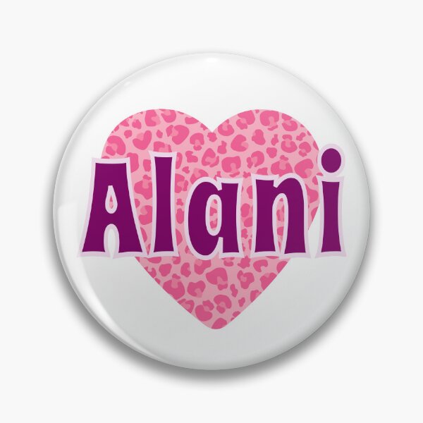 Artikelvorschau, Alani Name Rosa Leopardenherz entworfen und verkauft von Jeallan Designs.