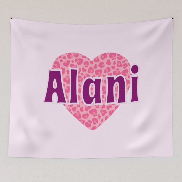 Item preview, Alani Name Pink Leopard Heart  designed and sold by Jeallan Designs.