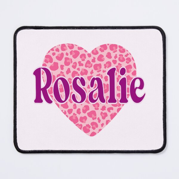 Item preview, Rosalie Name Pink Leopard Heart designed and sold by Jeallan Designs.